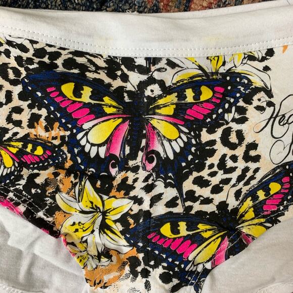 Heaven Scent Intimates White Panty MEDIUM Boyshort Butterfly Perfume Cotton NEW - Picture 2 of 6